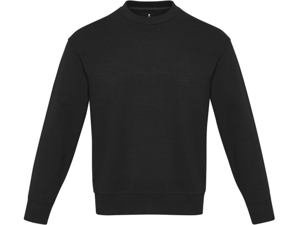 Jersey reciclado cuello redondo unisex Aware Jet Negro intenso detalle 2