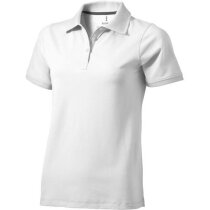 Polo de manga corta de mujer 205 gr grabado blanco Polo de manga corta de mujer 205 gr grabado blanco