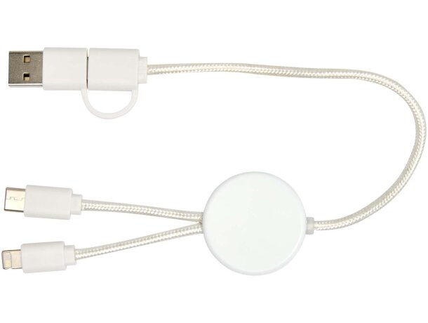 Cable 5 en 1 Citala de plástico reciclado Blanco detalle 10