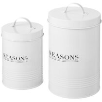 Set de 2 tarros de cocina personalizado blanco Set de 2 tarros de cocina personalizado blanco