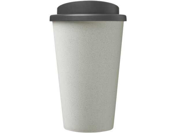 Vaso de plástico con tapa de rosca polipropileno reciclado 350ml Blanco/gris detalle 22