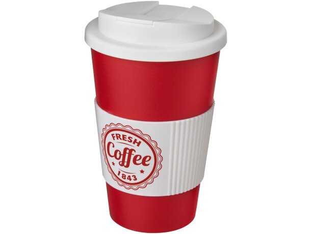 Americano® vaso 350 ml con agarre y tapa antigoteo grabada