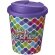 Vasos de plástico antiderrame pp reciclado 250ml Blanco/morado