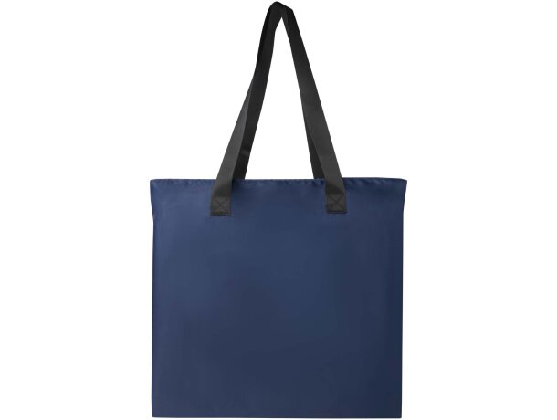 Bolsa tote plegable EcoFold de poliéster reciclado certificado GRS Azul marino detalle 9