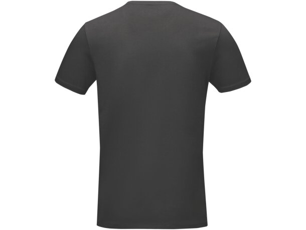 Camiseta manga corta orgánica hombre Balfour algodón certificado Gris tormenta detalle 32