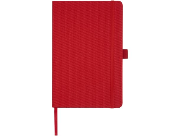 Libretas ecológicas tamaño A5 con tapa de RPET y 80 hojas recicladas Honua Rojo detalle 8