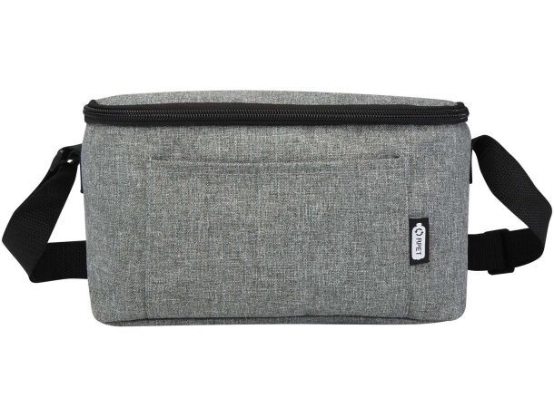Bolsa nevera Tundra de RPET con certificado GRS para 6 latas Gris mezcla detalle 10