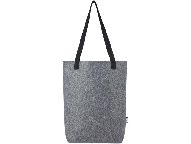 Bolsa tote de fieltro reciclado certificado GRS Felta Gris medio detalle 2