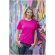 Camisetade manga corta orgánica para mujer Balfour Azul nxt detalle 18