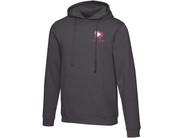 Sudadera con capucha unisex Spinel algodón orgánico certificado Gris detalle 13
