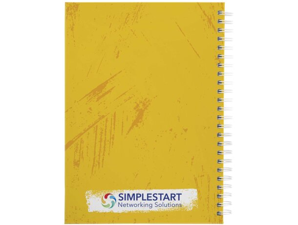 Diario A5 tapa dura Desk-Mate con papel certificado FSC Blanco detalle 2