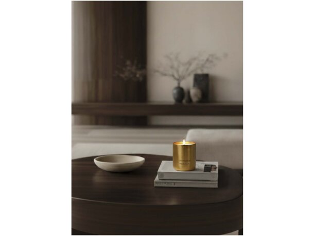 Vela perfumada Wellmark de cera de soja 100% natural Dorado detalle 7