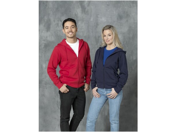 Sudadera con capucha y cremallera completa hombre Theron Negro intenso detalle 39