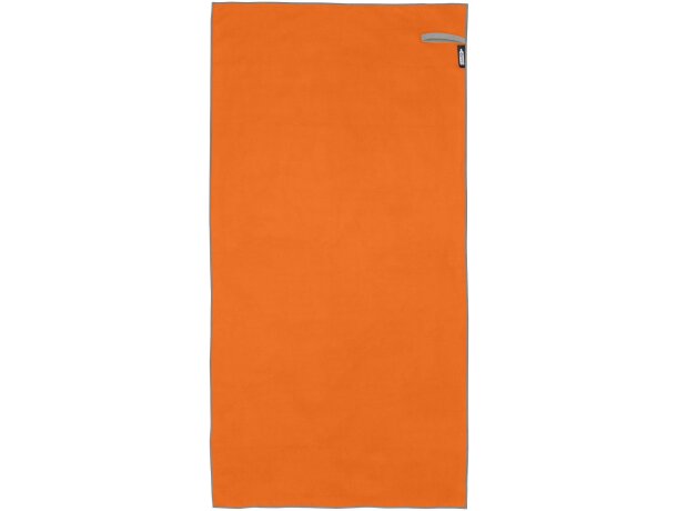 Toalla ultraligera secado rápido Pieter con certificación GRS Naranja detalle 6