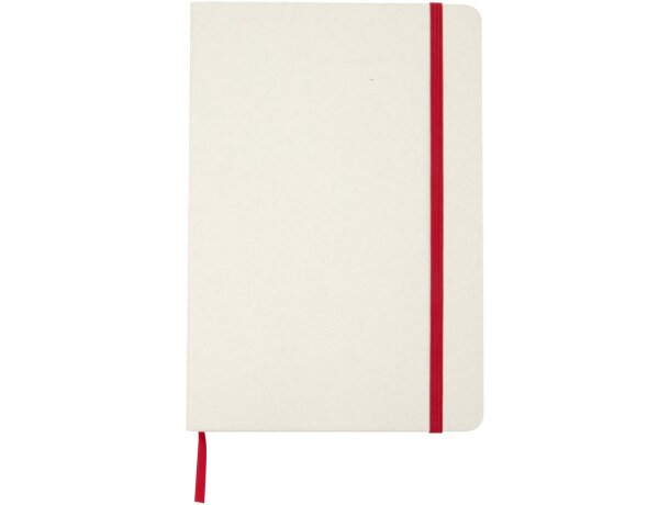 Libreta reciclada A5 con páginas rayadas Bass Rojo detalle 17