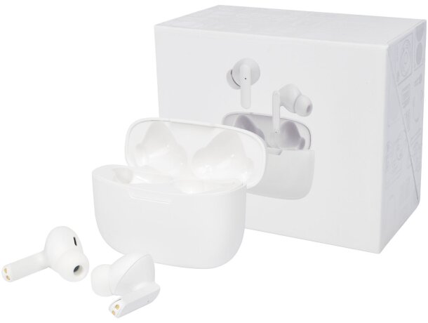 Auriculares inalámbricos Bluetooth Essos con emparejamiento auto Blanco detalle 5