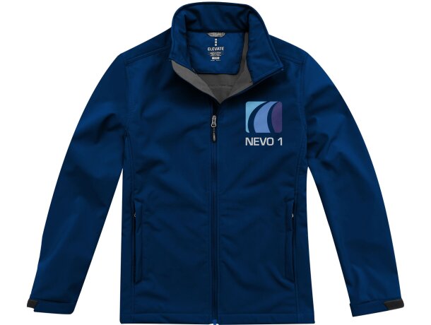 Chaqueta softshell Maxson hombre impermeable transpirable Azul marino detalle 17