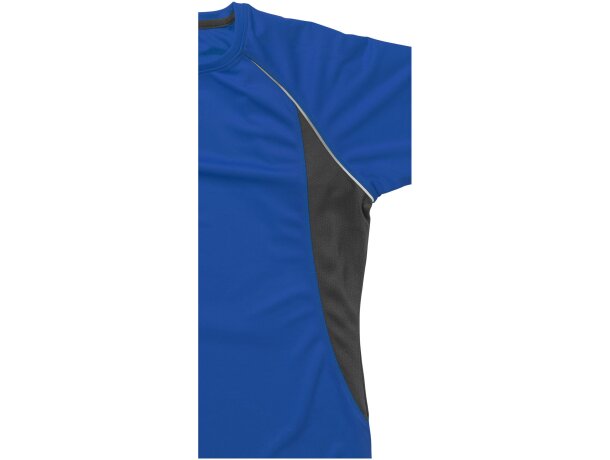 Camiseta técnica Quebec de manga corta blanca detalles de color de mujer Azul/antracita detalle 10