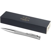 Estuche con bolígrafo ergonómico elegante personalizado plata