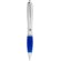Bolígrafo con grip de colores plateado/azul real