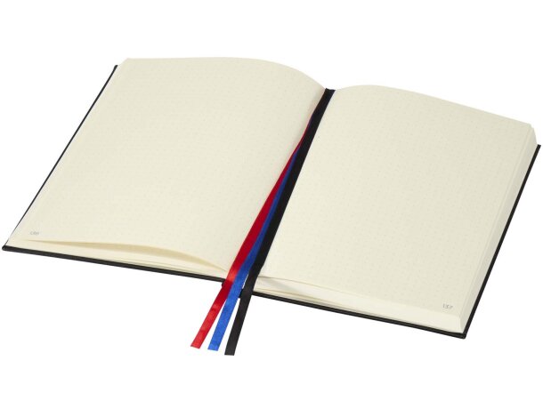 Libreta tapa dura A5 agenda Alder papel certificado FSC Negro intenso detalle 5