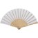 Abanico Manuela de madera y poliéster personalizable Blanco detalle 3