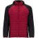 Chaqueta híbrida acolchada unisex Minsk de Roly con capucha Rojo/negro intenso