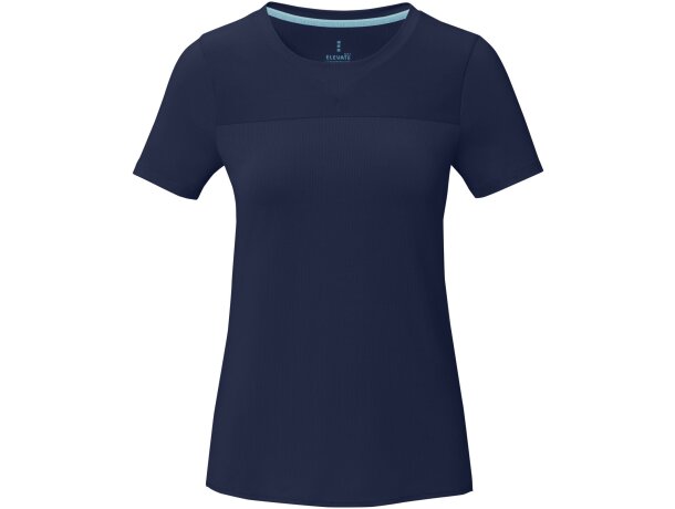 Camiseta Cool fit de manga corta para mujer en GRS reciclado Borax Azul marino detalle 9