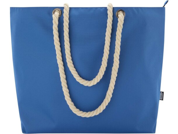 Bolsa playa refrigeradora Panama 23L poliéster reciclado GRS Azul real detalle 22