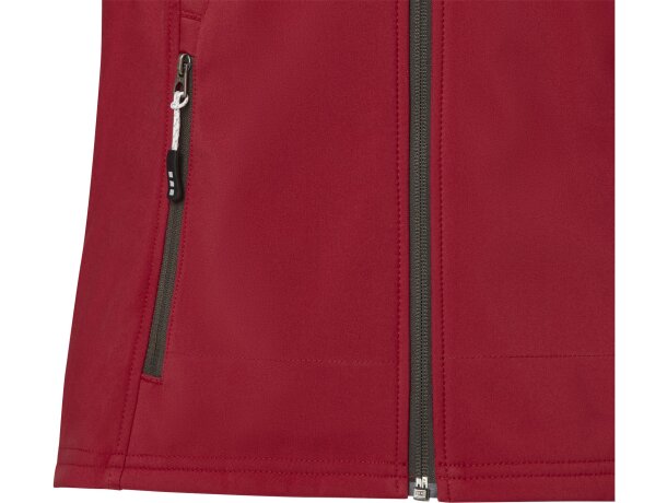 Chaqueta softshell mujer Langley corte entallado impermeable Rojo detalle 6