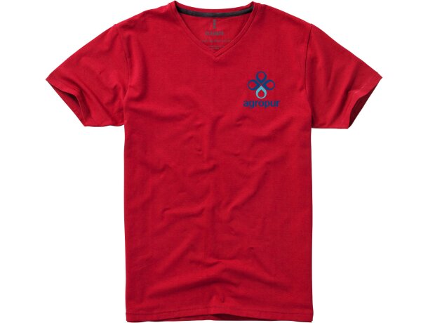 Camiseta manga corta algodón orgánico certificado GOTS hombre 200 g/m2 Rojo detalle 6