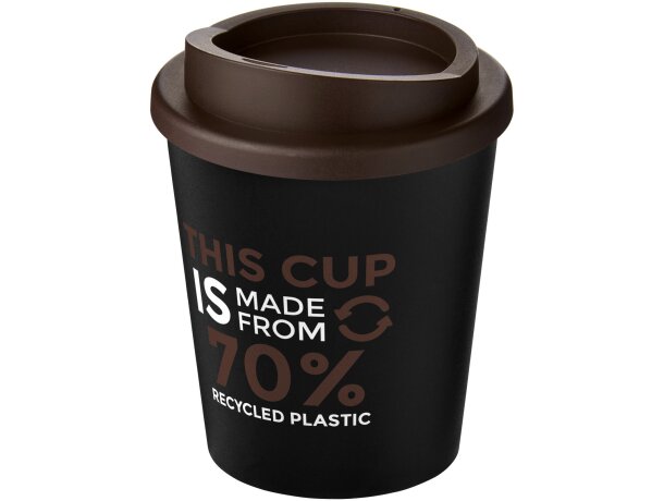 Vaso reciclado de 250 ml Americano® Espresso Eco Negro intenso/marrón detalle 1