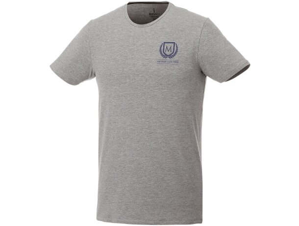 Camiseta manga corta orgánica hombre Balfour algodón certificado Mezcla de grises detalle 35
