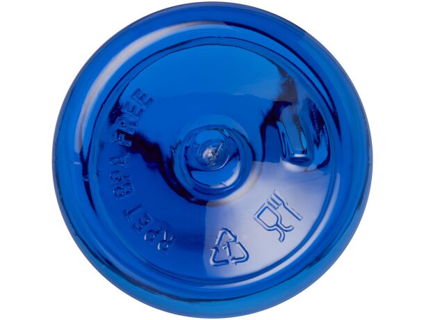 Bidón deportivo Bodhi 500ml de RPET con tapa de acero reciclado Azul real transparente detalle 6