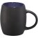 Taza de cerámica de 400 ml con base de madera Hearth Negro intenso/azul detalle 16