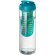 H2O Active® Vibe Bidón e infusor con tapa Flip de 850 ml Transparente/azul aqua