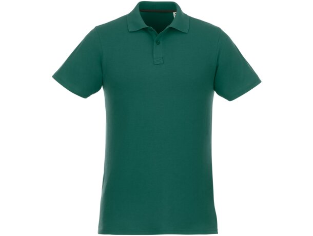 Polo de manga corta para hombre Helios Verde bosque detalle 64