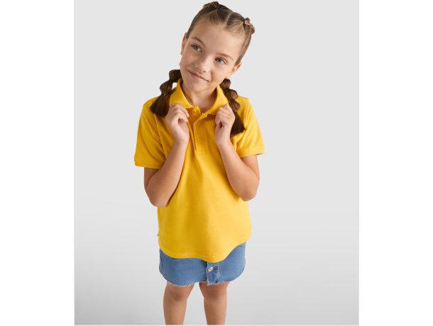 Polo de manga corta infantil Star Roly en punto piqué Azul celeste detalle 15