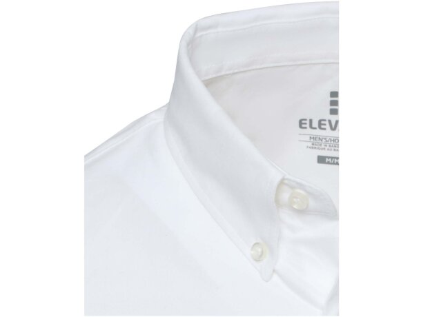 Camisa oxford Sphene algodón BCI sostenible hombre Blanco detalle 8