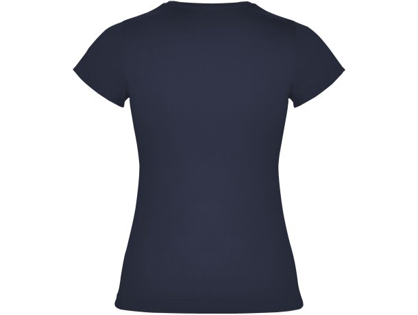 Camiseta mujer manga corta Jamaica Roly 100% algodón entallada Azul marino detalle 42