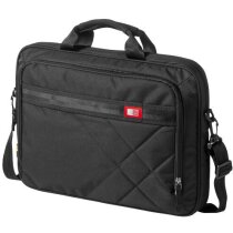 Maletín de poliester para portátil y tableta personalizado negro intenso Maletín de poliester para portátil y tableta personalizado negro intenso