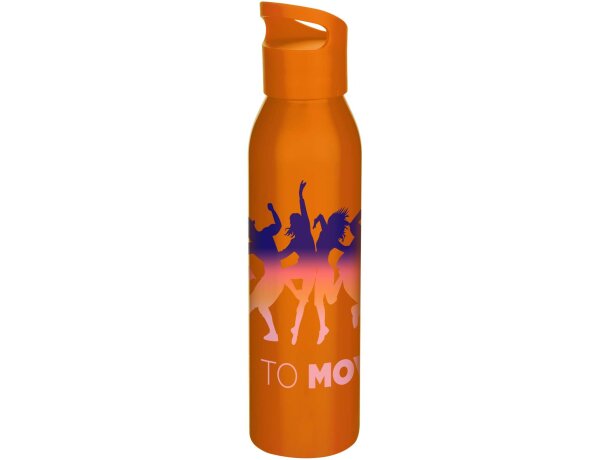 Botella Sky de acero inoxidable reciclado con asa 650 ml Naranja detalle 7
