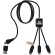 Cable de carga 5 en 1 RPET SCX Design C45 con logo retroiluminado Negro intenso detalle 1