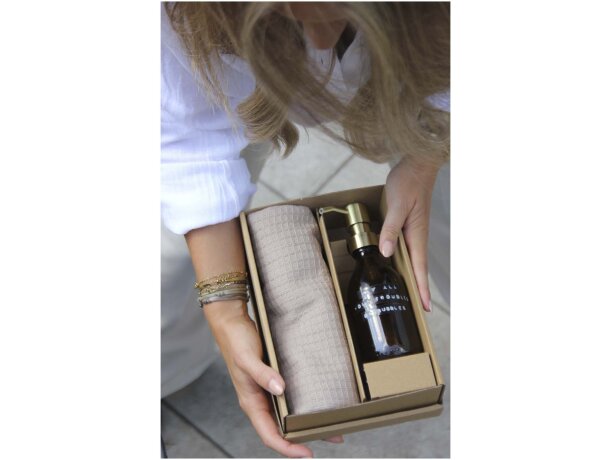 Caja regalo Wellmark Happy Home con jabón y paño ecológico detalle 1