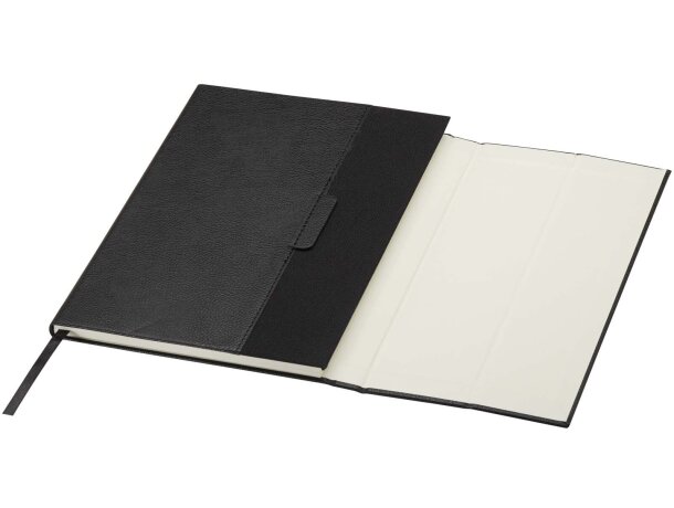 Libreta tapa dura A5 cuero regenerado Alejandra Negro intenso detalle 5