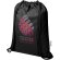 Bolsa con cuerdas Peru Blend de algodón reciclado GRS 5L Negro intenso detalle 6