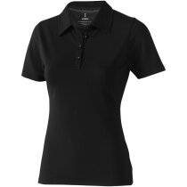 Polo de mujer en manga corta tejido mixto barato blanco Polo de mujer en manga corta tejido mixto barato blanco