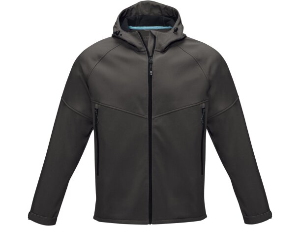 Chaqueta softshell reciclada hombre Coltan certificada GRS Gris tormenta detalle 10