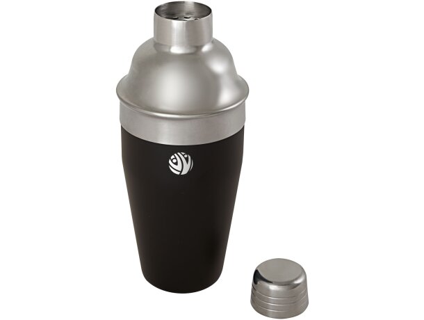 Coctelera acero inoxidable reciclado Gaudie con jigger Negro intenso detalle 25