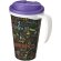 Brite-Americano® Grande taza 350 ml mug con tapa antigoteo Blanco/morado